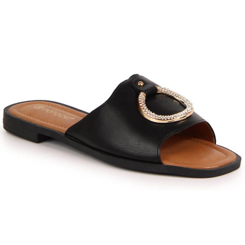 Mustat tossut koristeella Potocki W WOL74A