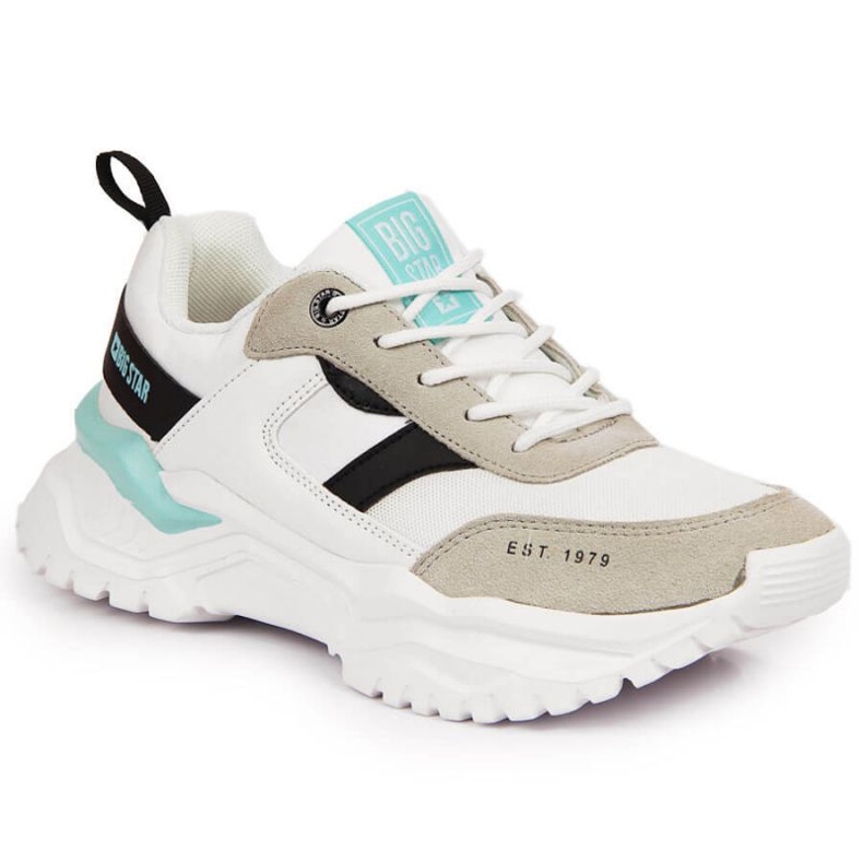 Valkoiset urheilukengät lenkkarit Big Star W JJ274A412 valkoinen monivärinen