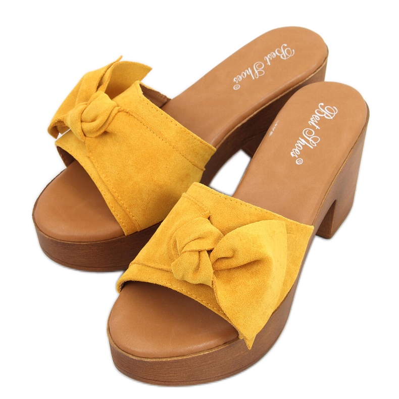 Tossut ala Zeri Keltaiset puukengät keltainen