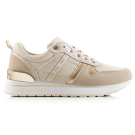 Sweet Shoes Klassiset mukavat tennarit beige kultainen