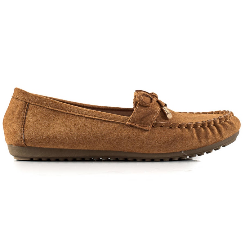 TRENDI Suede Loafers rusetilla ruskea