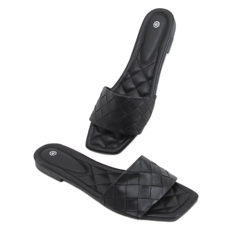 Sahar Black neliöpohjaiset tossut musta