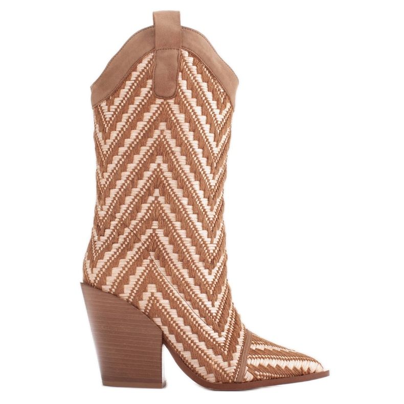 Marco Shoes Ruskean-beiget cowboysaappaat