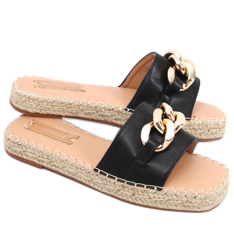 Espadrillit Doria Black -ketjulla musta