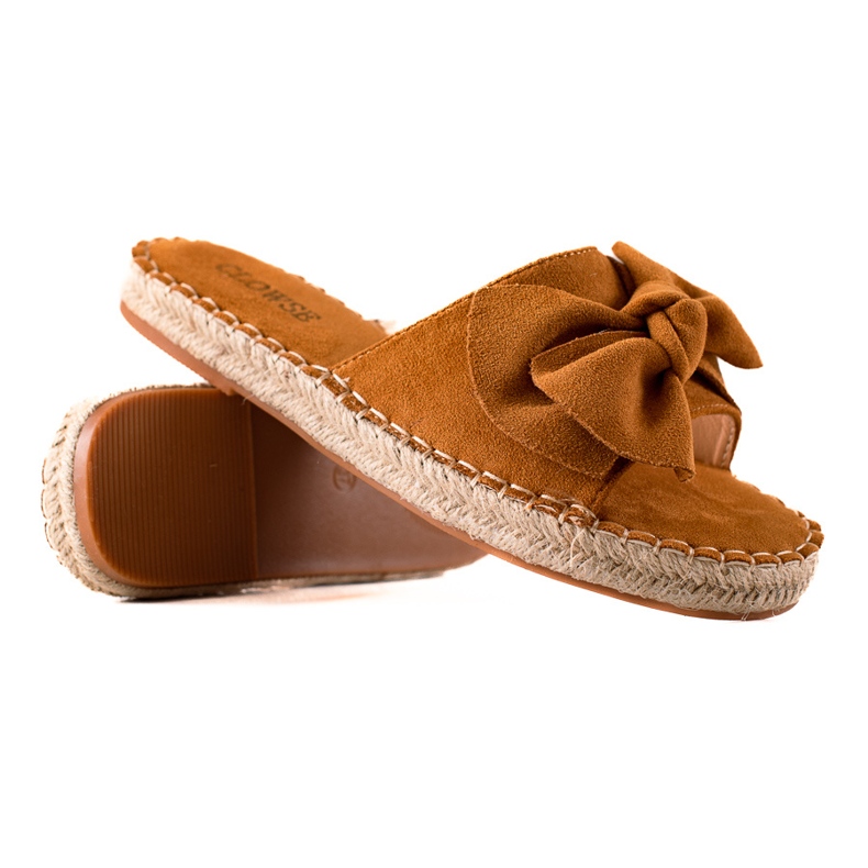 TRENDI Ruskeat tossut rusetilla