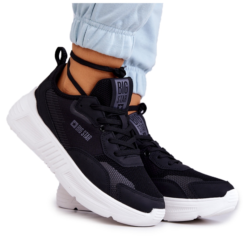 Muodikkaat tennarit urheilukengät Big Star JJ274598 musta