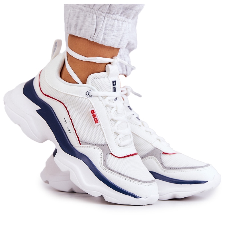 Naisten urheilukengät Big Star JJ274A116 Valkoinen