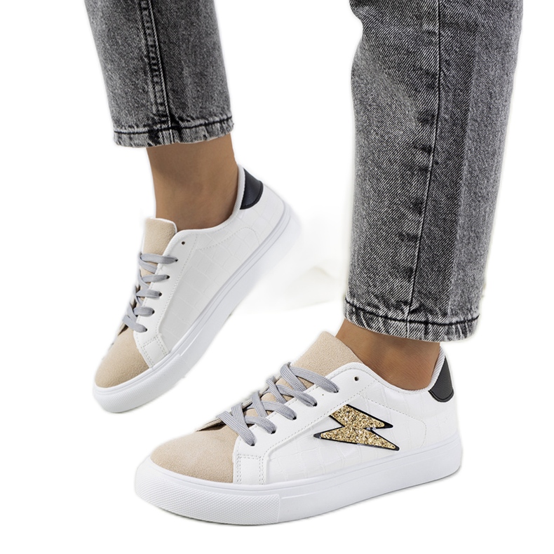 Dings valkoiset ja beigenväriset tennarit