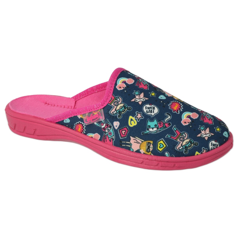 Befadon lasten tohvelit 707x423 värikkäillä sovelluksilla vaaleanpunainen