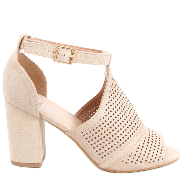 Korkokengät harjakattoiset sandaalit Bahati Beige