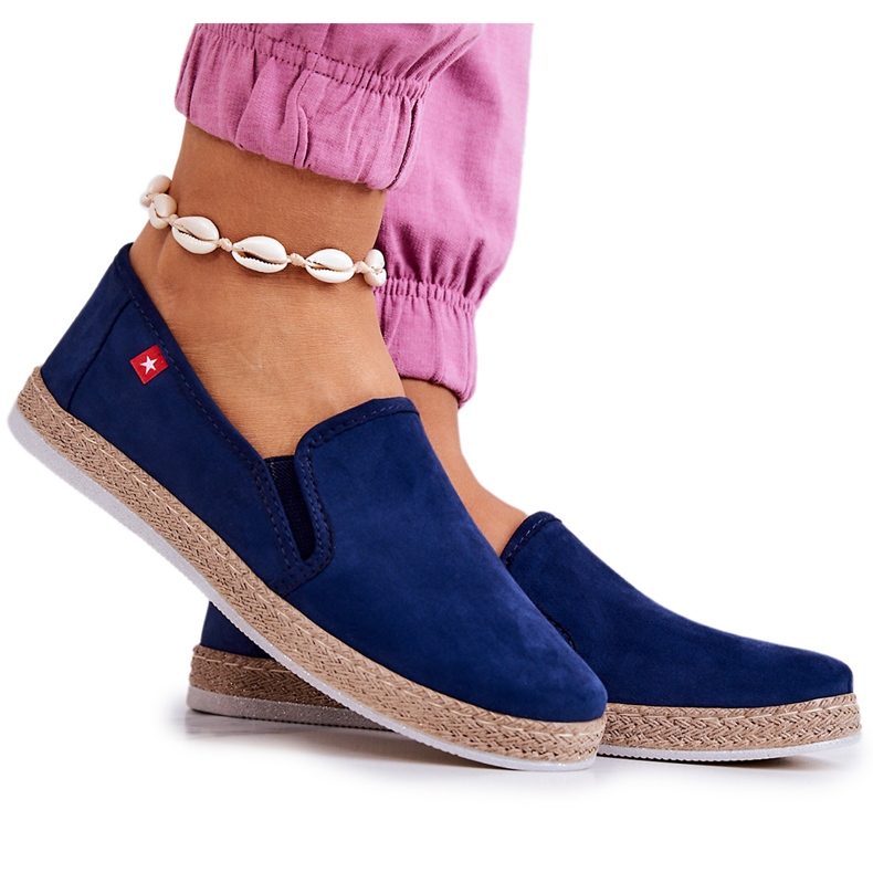 Naisten espadrillit Slip-On Big Star JJ276003 laivastonsininen