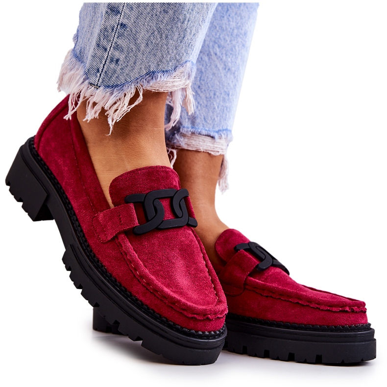 PL5 Mokkanahkaiset loaferit La.Fi-koristeella Fuchsia Laurene punainen vaaleanpunainen sininen