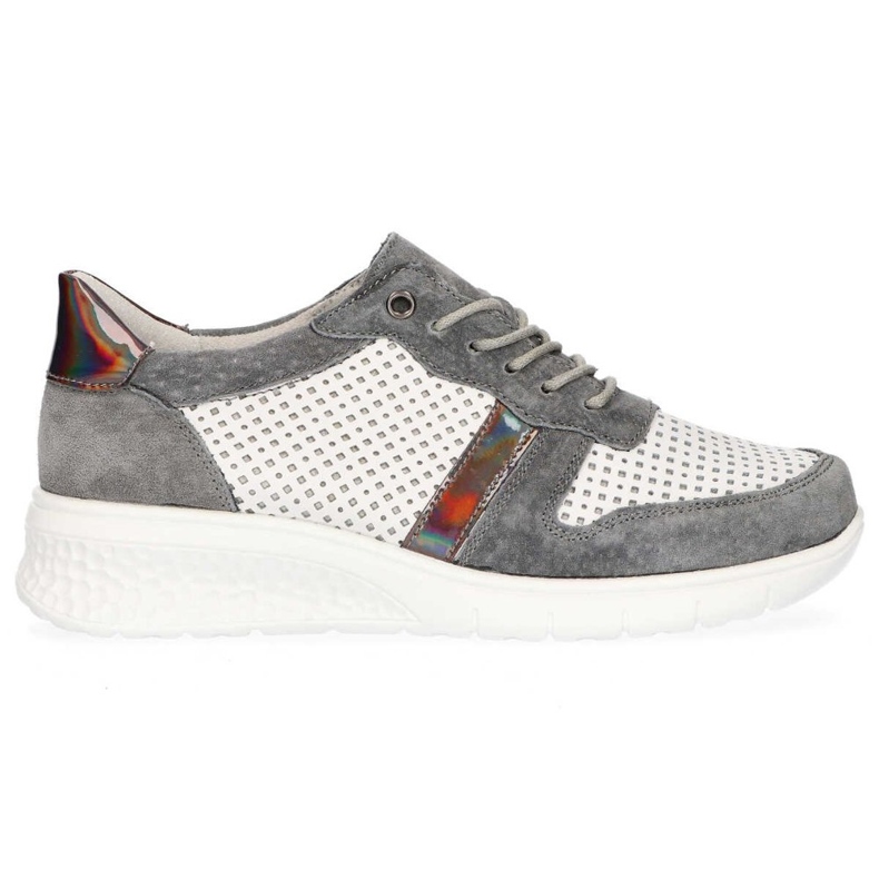 Nahkakengät Filippo DP1389 / 20 Wh Gr Harmaa valkoinen keltainen