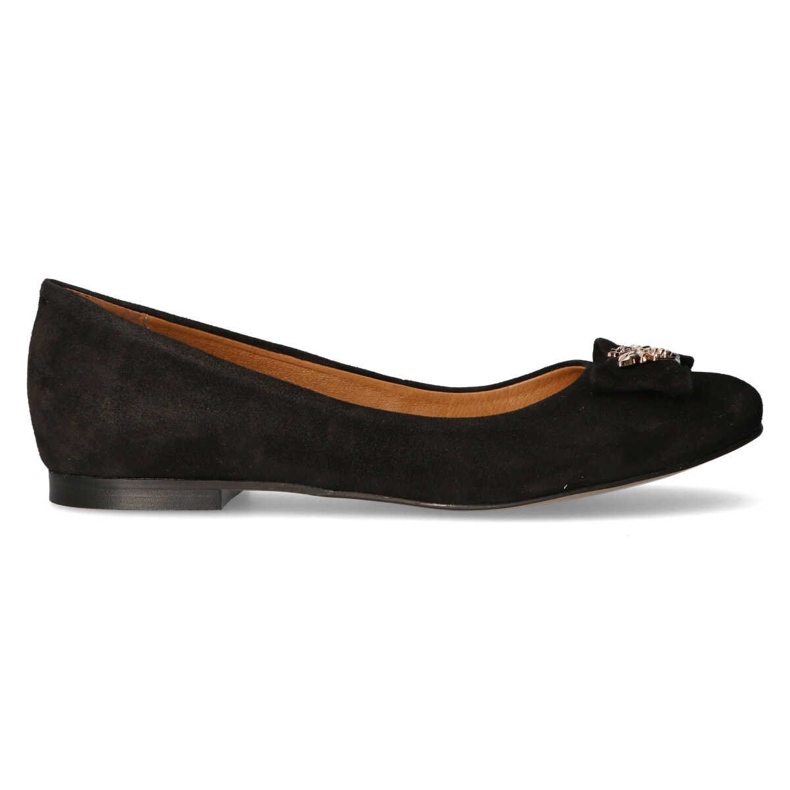 Filippo Premium 2054 Black Suede Ballerina musta