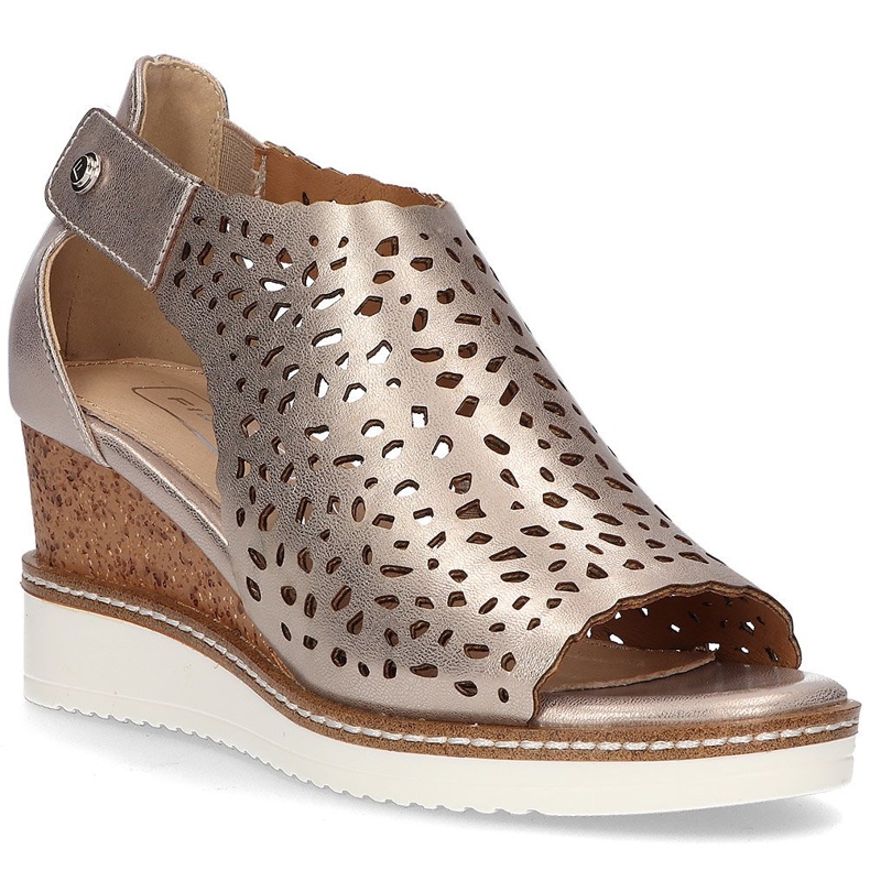 Sandaalit kiilassa Filippo DS2074 / 21 Go golden kultainen