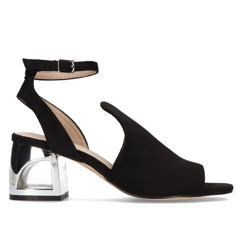 Mustat Filippo DS2107 / 21 Bk -korkoiset sandaalit