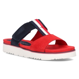Nahkaiset tossut Filippo DK2170 / 21 Rd Nv punainen tummansininen