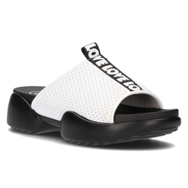 Nahkaiset tossut Filippo DK2168 / 21 Wh valkoinen