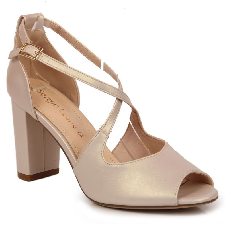 Sandaalit helmiäispylväässä Sergio Leone W SK210D beige