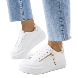 Valkoiset ja kullanväriset naisten Tamis-lenkkarit valkoinen kultainen