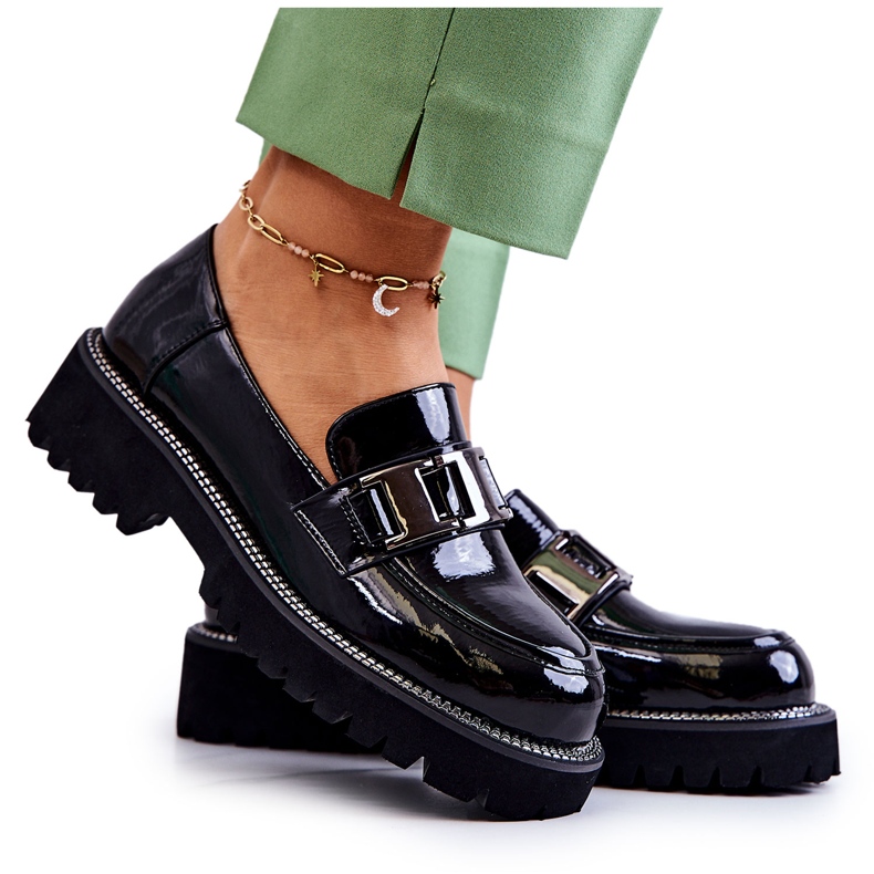 S.Barski Lakatut nahkakengät mustalla Corinella