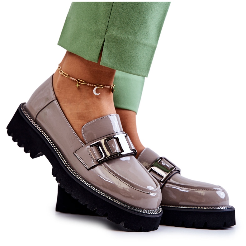 S.Barski Lakatut nahkakengät Harmaa Corine