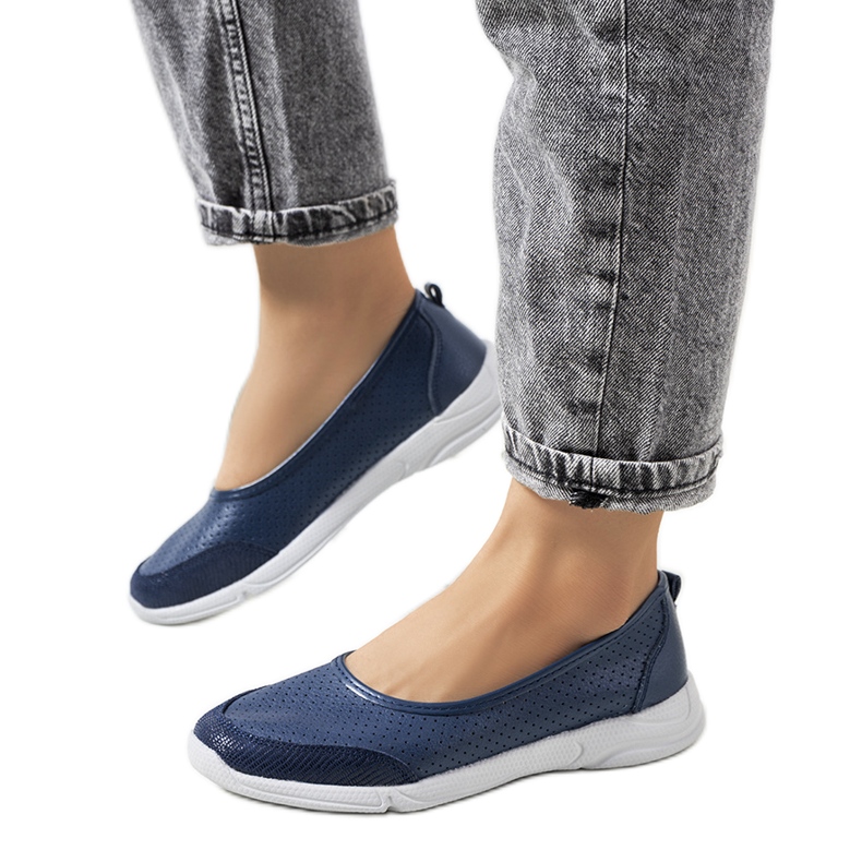 Mirjam laivastonsiniset nahkabalerinat sininen