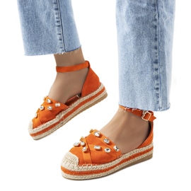 Oranssit espadrillit Dide kuutiozirkonialla