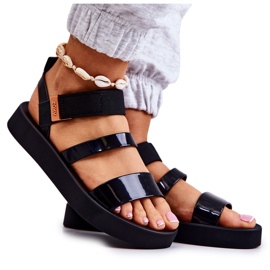 Tuoksuvat kumisandaalit tarranauhalla ZAXY HH285285 musta