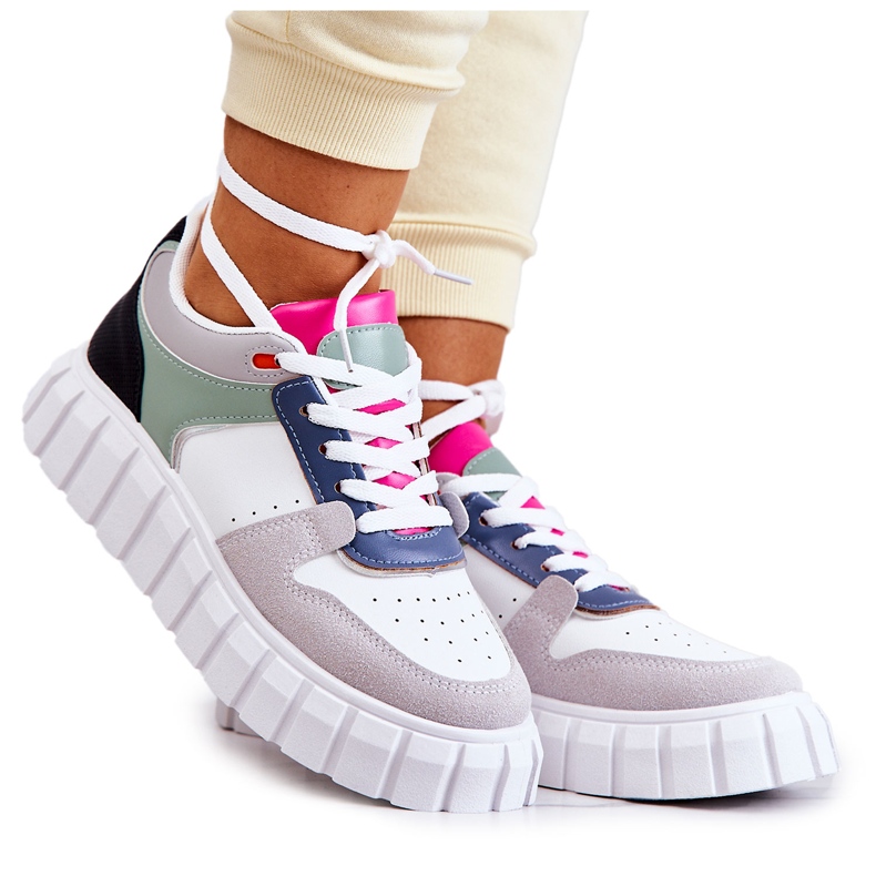 PS1 Naisten urheilukengät, valkoinen-harmaa Florentine vihreä