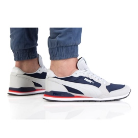 Puma St Runner V3 Mesh M 384640 05 tummansininen harmaa