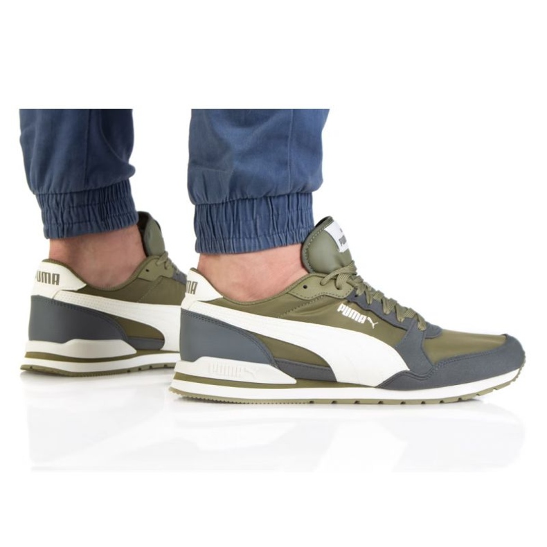 Puma St Runner V3 Nl M 384857 05 valkoinen harmaa vihreä
