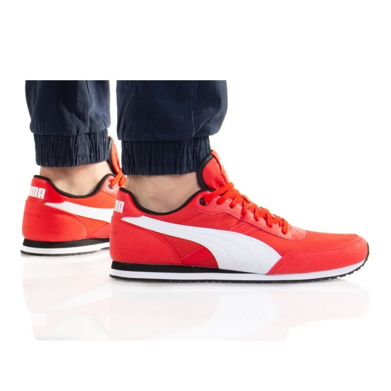 Puma St Runner Essential M 383055 03 valkoinen oranssi