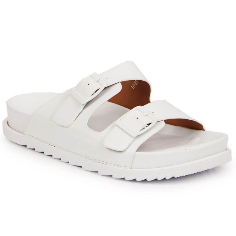 Kumitossut valkoisilla soljeilla S.Barskissa valkoinen