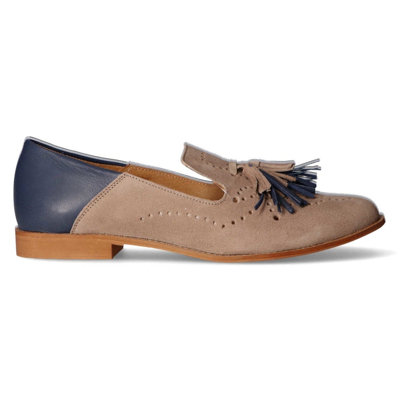 Loafers Filippo 04484-04 / 00-5 beige mokkanahka + tummansininen laivastonsininen