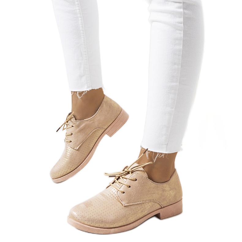 Kroes kultaiset naisten kengät vaaleanpunainen