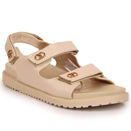 Velcro sandaalit beige In S. Barski