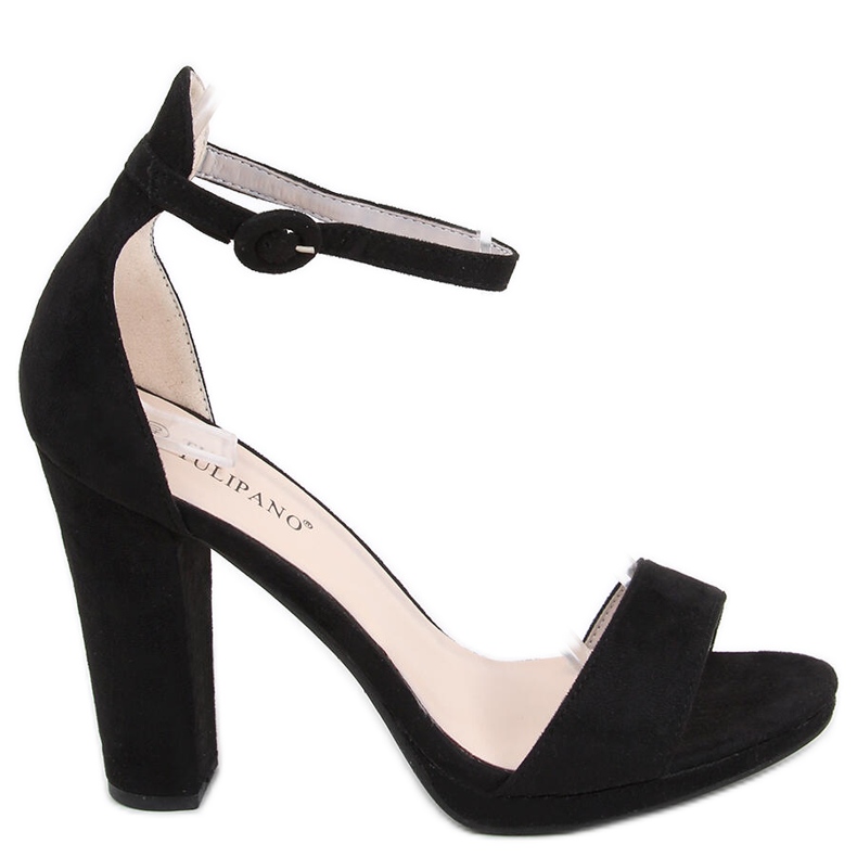 Fcaria Mustat korkeakorkoiset sandaalit