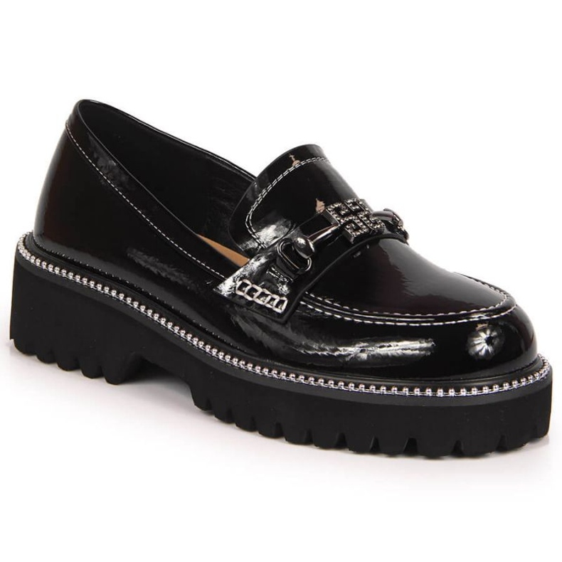 Mustat lakatut kengät W S.Barski