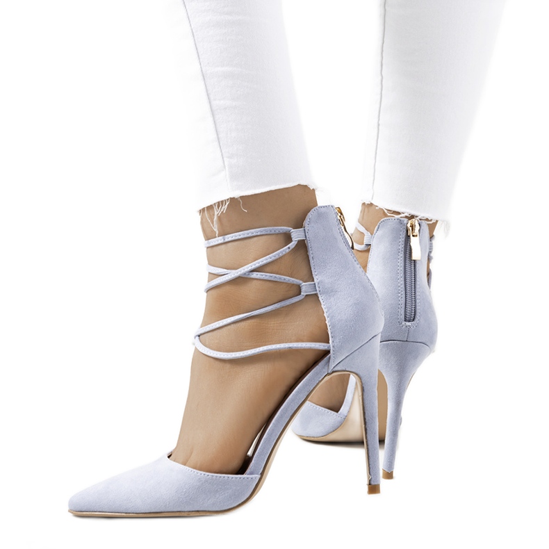 Siniset korkokengät Glover-hihnalla sininen