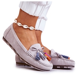 PS1 Naisten harmaat Wilessa-mokkanahkahousut