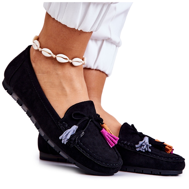 PS1 Naisten mustat Wilessan mokkanahkaat