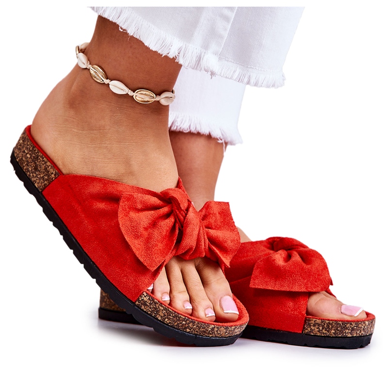 Wendy's Oranssi korkkipohjaiset varvastossut punainen