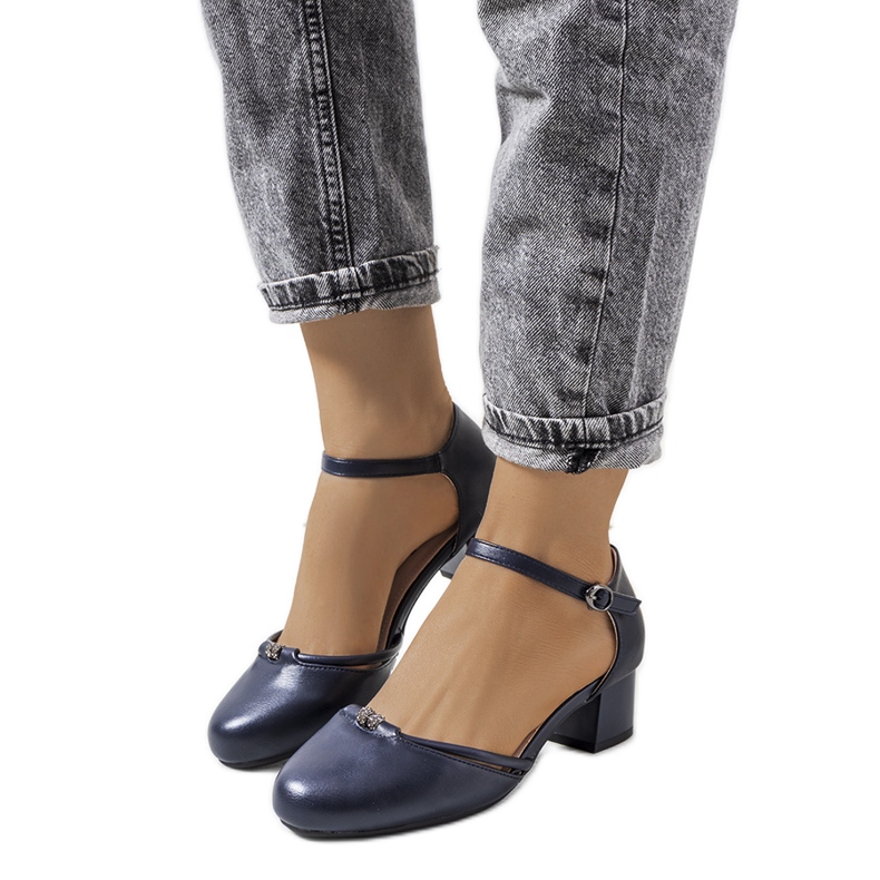 Lyndenin tummansiniset pumput matalassa tolppassa sininen