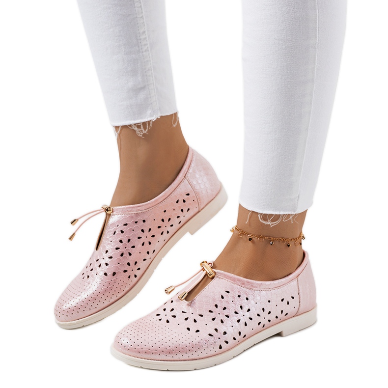 Holmin vaaleanpunaiset harjakattoiset kengät vaaleanpunainen