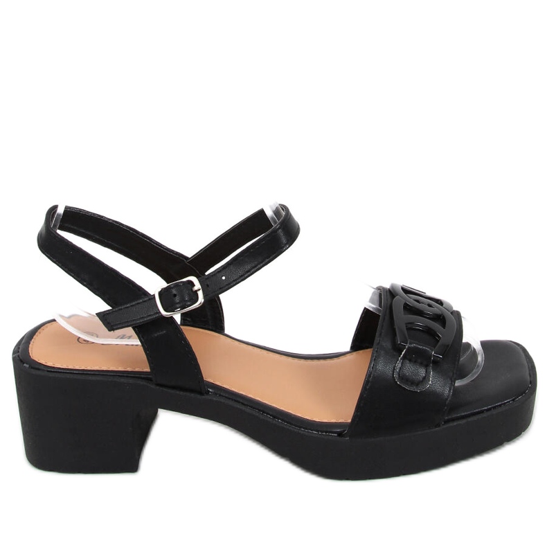 Sharon Blackin korkeakorkoiset sandaalit musta