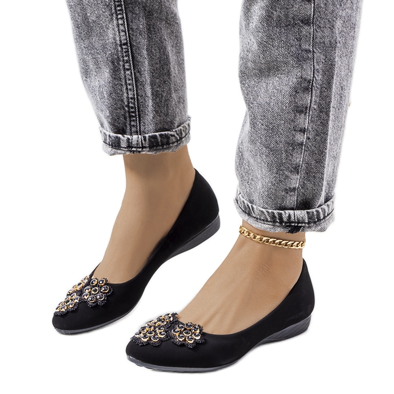 Naisten mustat ballerinat Rolla