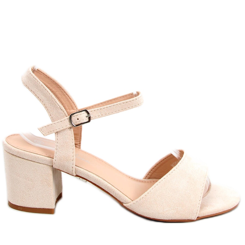 Jolina Beige korkeakorkoiset sandaalit