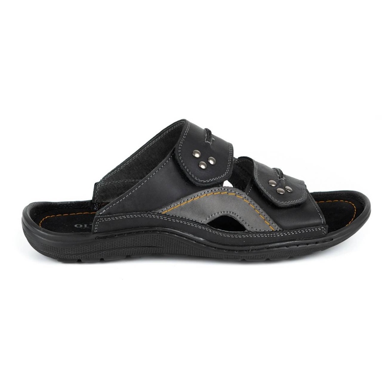 Olivier Miesten nahkaiset tossut 335GT musta