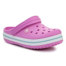 Crocs Crocband Kids Clog 207006-6SW vaaleanpunainen ruusuja ja violetteja